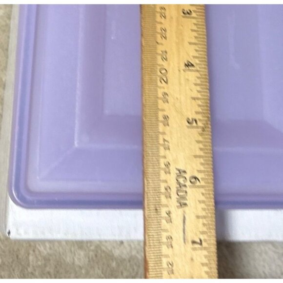 Vintage TUPPERWARE Get Togethers #1386 Divided Square BLUE Container with Lid - Picture 10 of 11